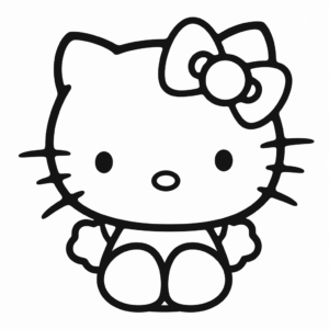 Dibujo de anime Hello Kitty para colorear