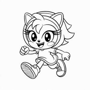 Dibujo de Aimee de Sonic para colorear