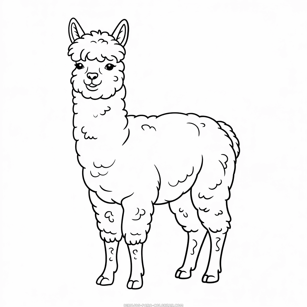 Dibujo de Animal Alpaca para colorear