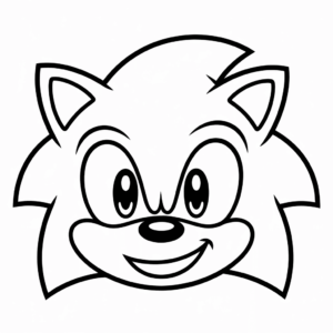 Dibujo de Cara de Sonic para colorear