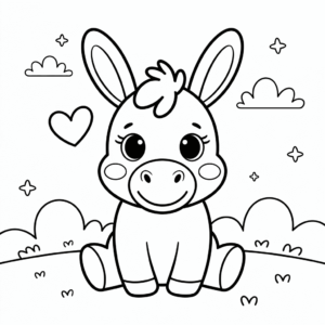 Dibujo de Lindo Burro para colorear