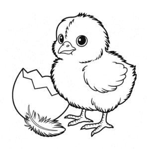 Dibujo de Pollito Bebé para Colorear