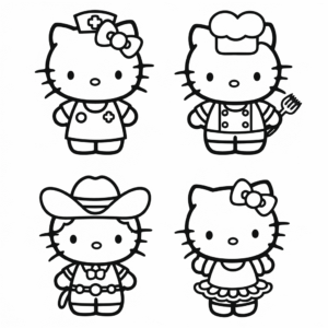 Dibujo de ropa de Hello Kitty para colorear