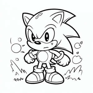 Dibujo de Sonic enfadado para colorear