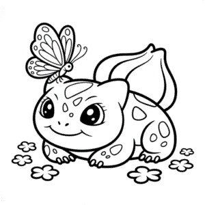Dibujo de Adorable Bulbasaur para Colorear