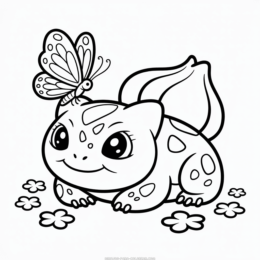 Dibujo de Adorable Bulbasaur para Colorear