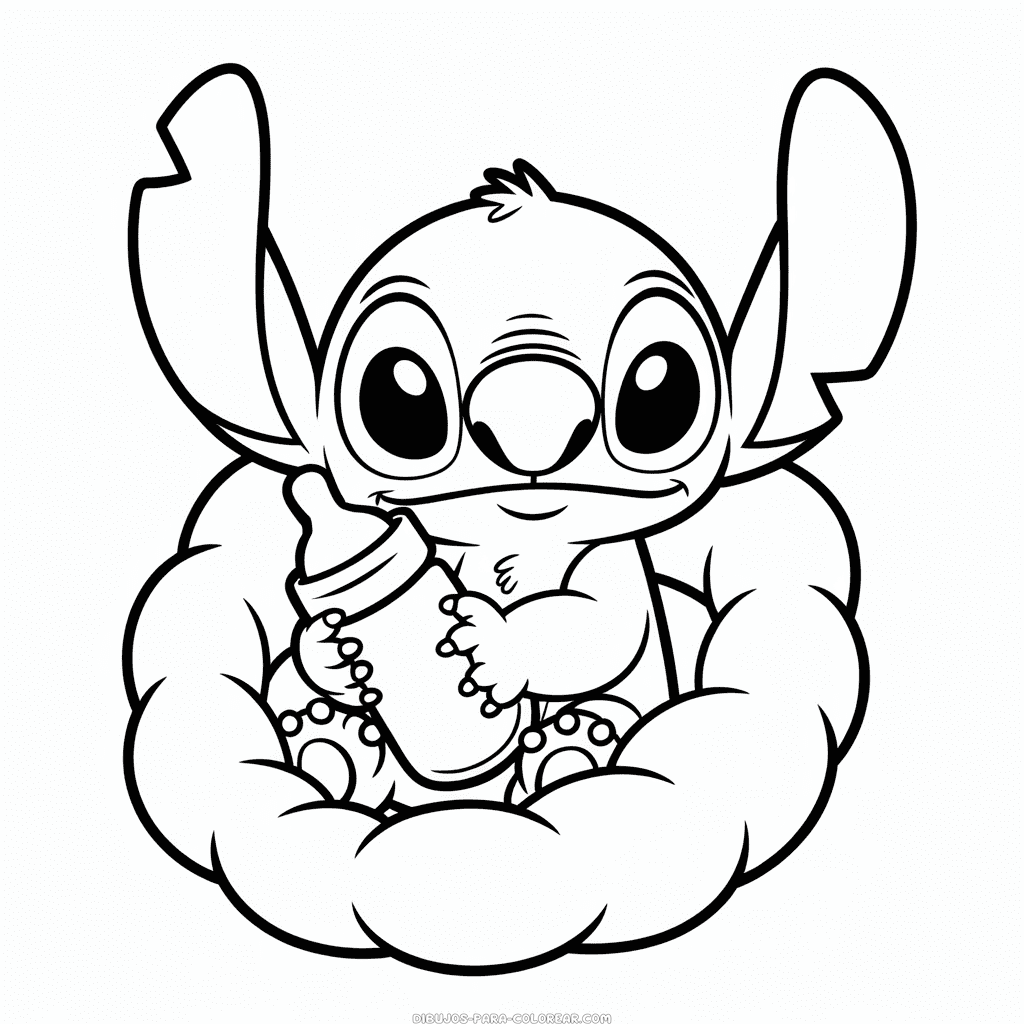 Dibujo de Bebé Stitch para Colorear