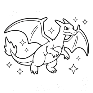 Dibujo de Charizard Azul para Colorear