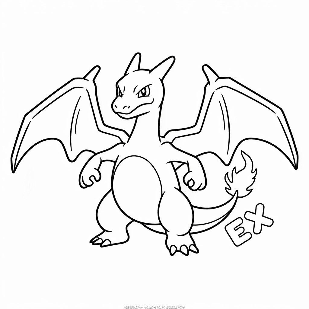 Dibujo de Charizard EX para Colorear