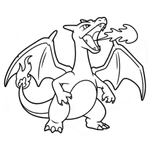 Dibujo de Charizard X para Colorear