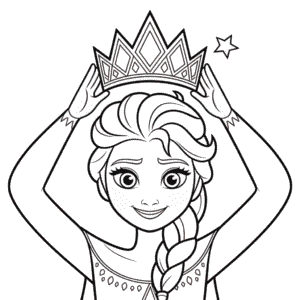 Dibujo de Corona de Elsa para Colorear