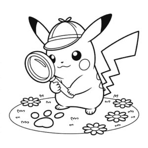 Dibujo de Detective Pikachu para Colorear