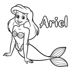 Dibujo de Dibujos de Ariel para Colorear