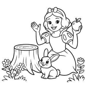 Dibujo de Disney Blancanieves para Colorear