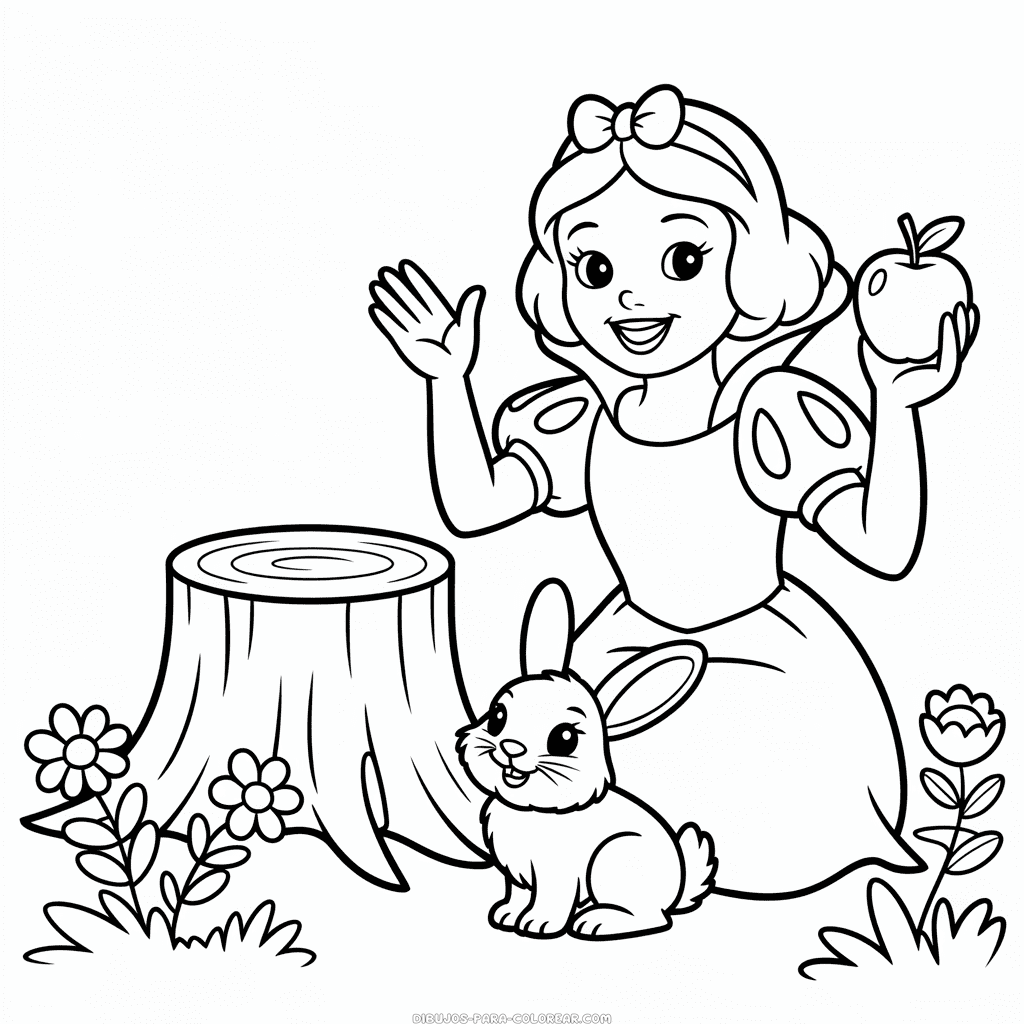 Dibujo de Disney Blancanieves para Colorear