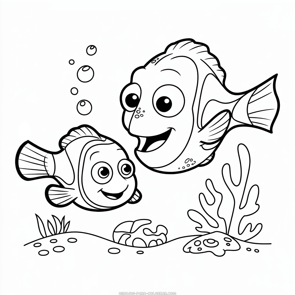 Dibujo de Disney Buscando a Nemo para Colorear