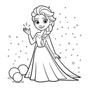 Dibujo de Disney Elsa para Colorear