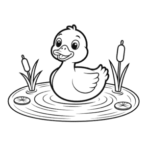 Dibujo de Pato Fácil para Colorear
