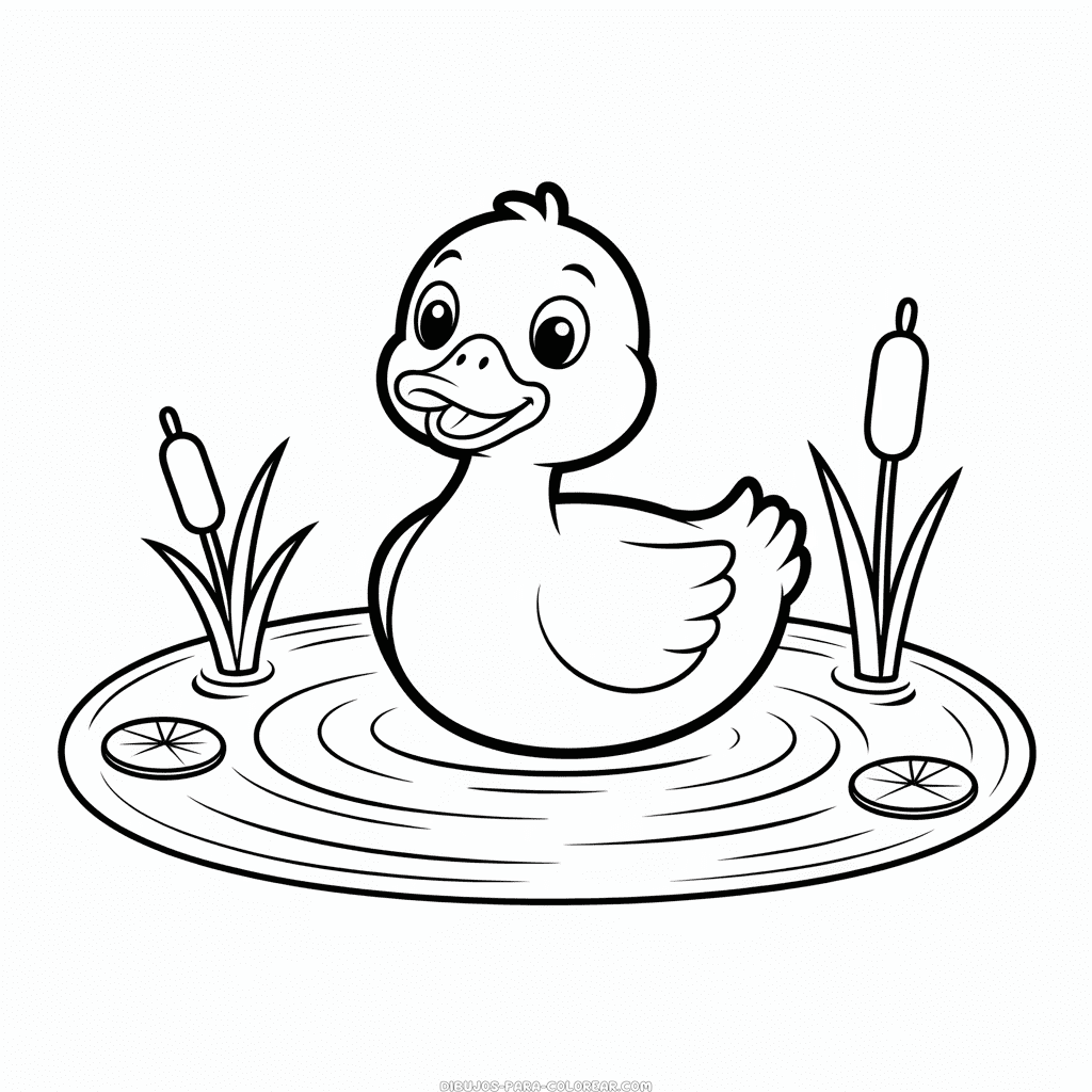 Dibujo de Pato Fácil para Colorear