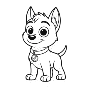 Dibujo de Personaje de Disney Bolt para Colorear