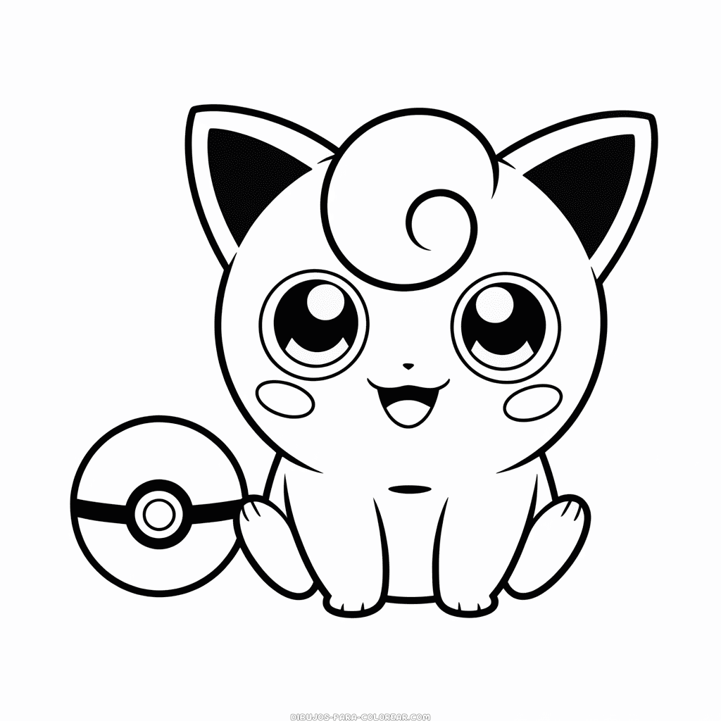 Dibujo de Pokémon Jigglypuff para Colorear