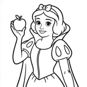 Dibujo de Princesas Disney Fácil para Colorear