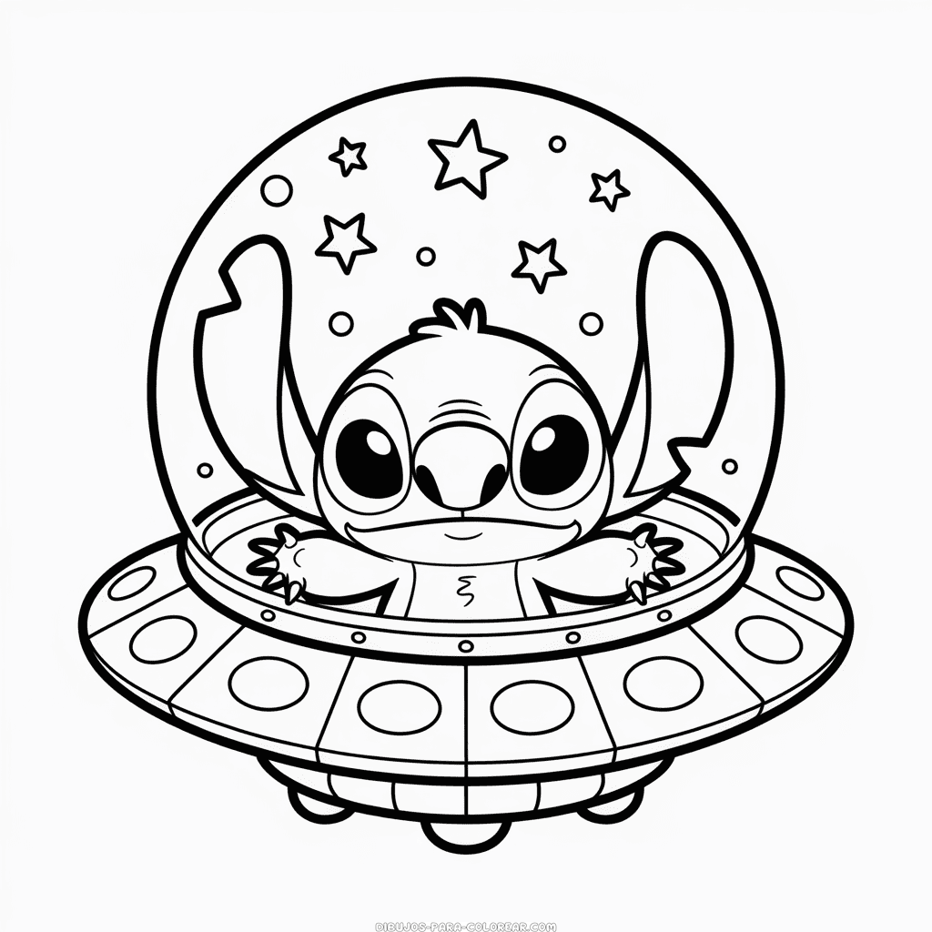 Dibujo de Stitch Extraterrestre para Colorear