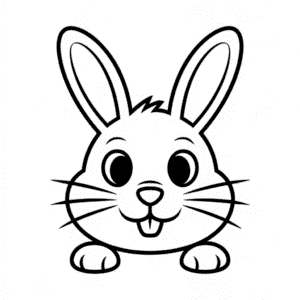 Dibujo de Cara de Conejo para Colorear