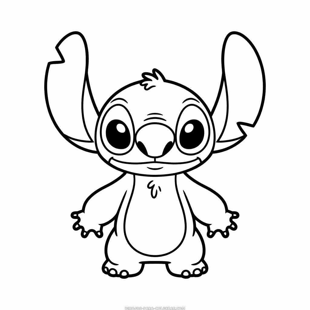 Dibujo de Contorno de Stitch para Colorear