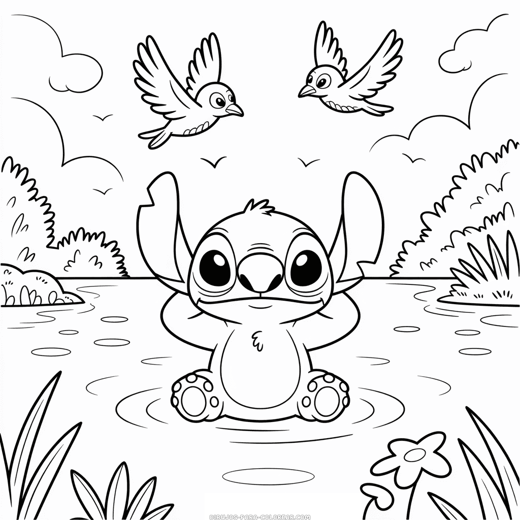 Dibujo de Stitch Gratis para Colorear