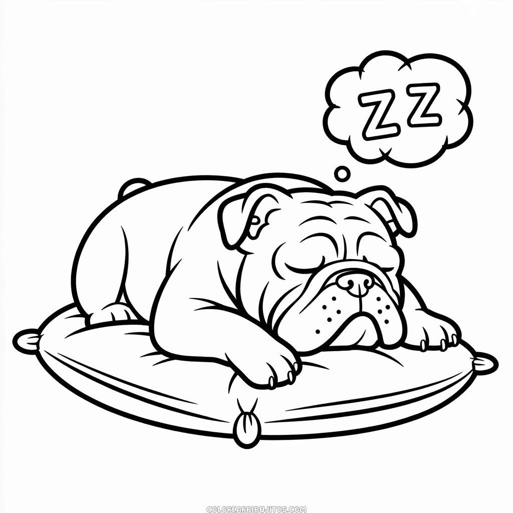 Dibujo de Bulldog para Colorear
