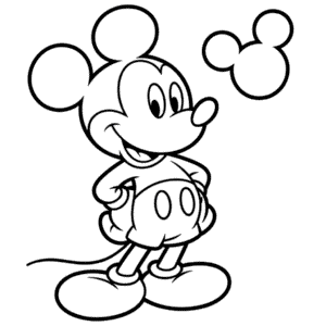 Dibujo de Mickey Mouse para Niños para Colorear