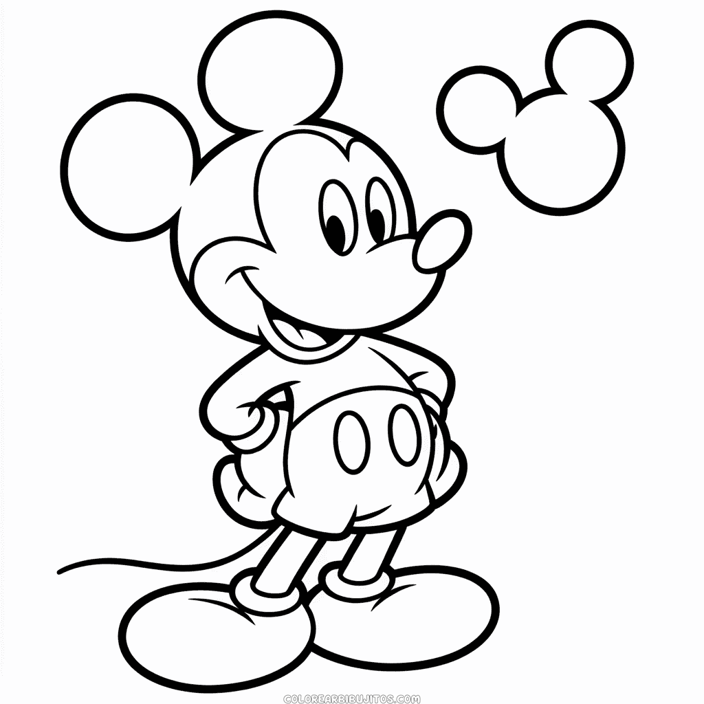 Dibujo de Mickey Mouse para Niños para Colorear