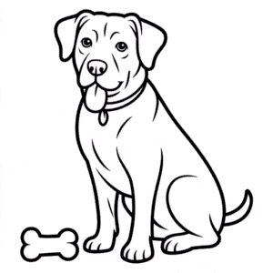 Dibujo de Perro Adulto para Colorear