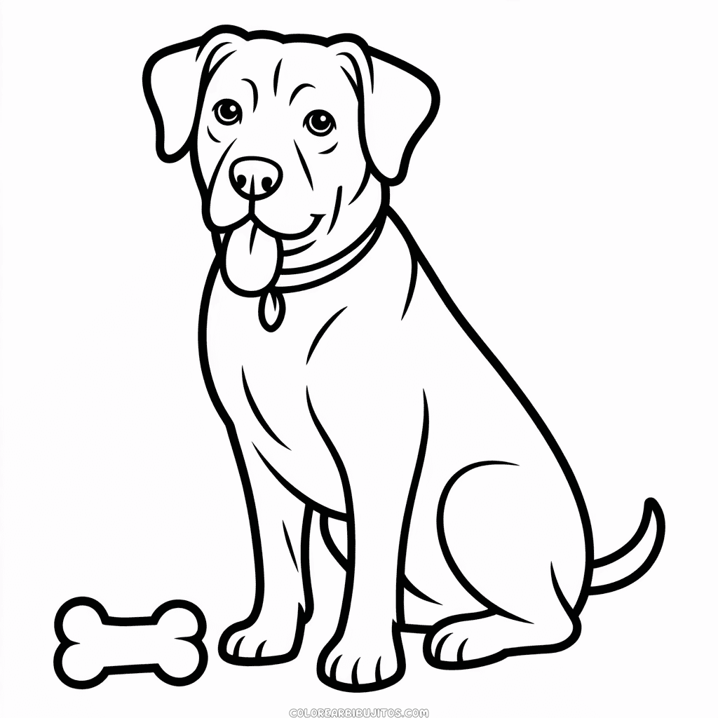 Dibujo de Perro Adulto para Colorear