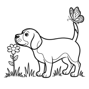 Dibujo de Perro Beagle para Colorear