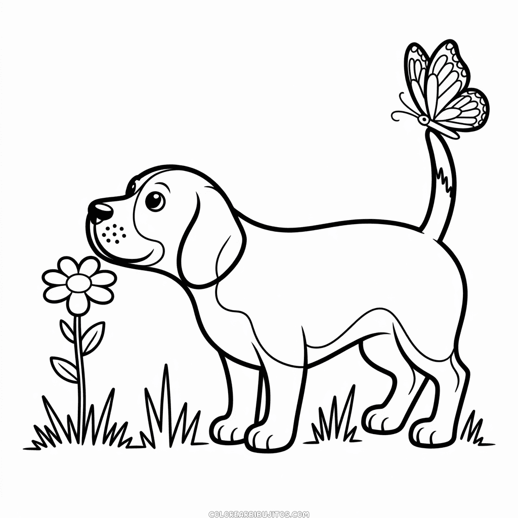 Dibujo de Perro Beagle para Colorear