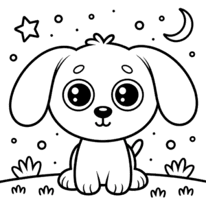 Dibujo de Perro Beanie Boo para Colorear
