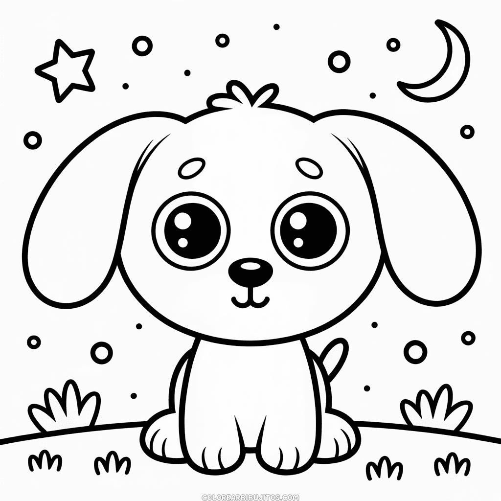 Dibujo de Perro Beanie Boo para Colorear