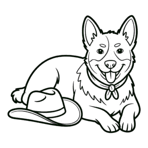 Dibujo de Perro Boyero Australiano para Colorear