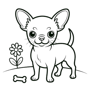 Dibujo de Perro Chihuahua para Colorear