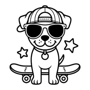 Dibujo de Perro Genial para Colorear