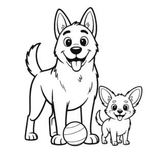 Dibujo de Perro Grande para Colorear