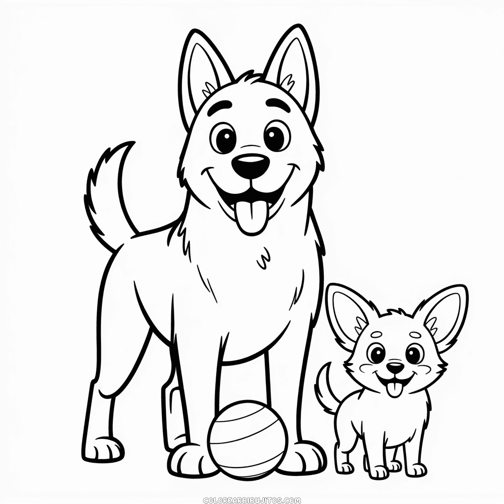 Dibujo de Perro Grande para Colorear