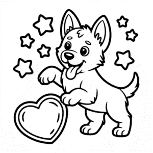 Dibujo de Perro Lindo para Colorear