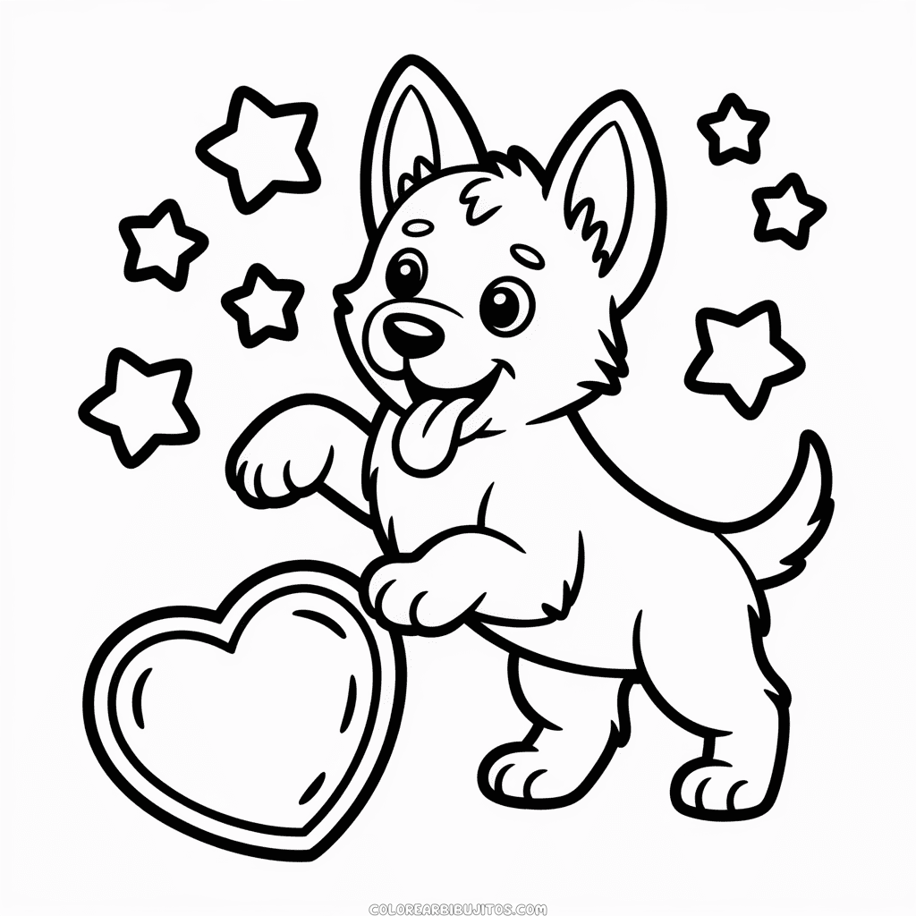 Dibujo de Perro Lindo para Colorear