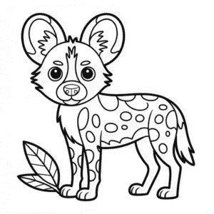 Dibujo de Perro Salvaje Africano para Colorear