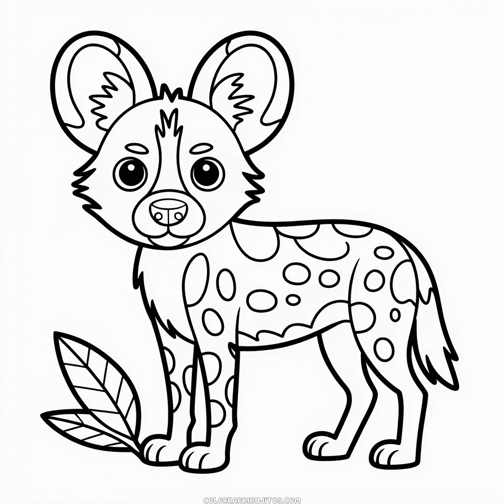 Dibujo de Perro Salvaje Africano para Colorear