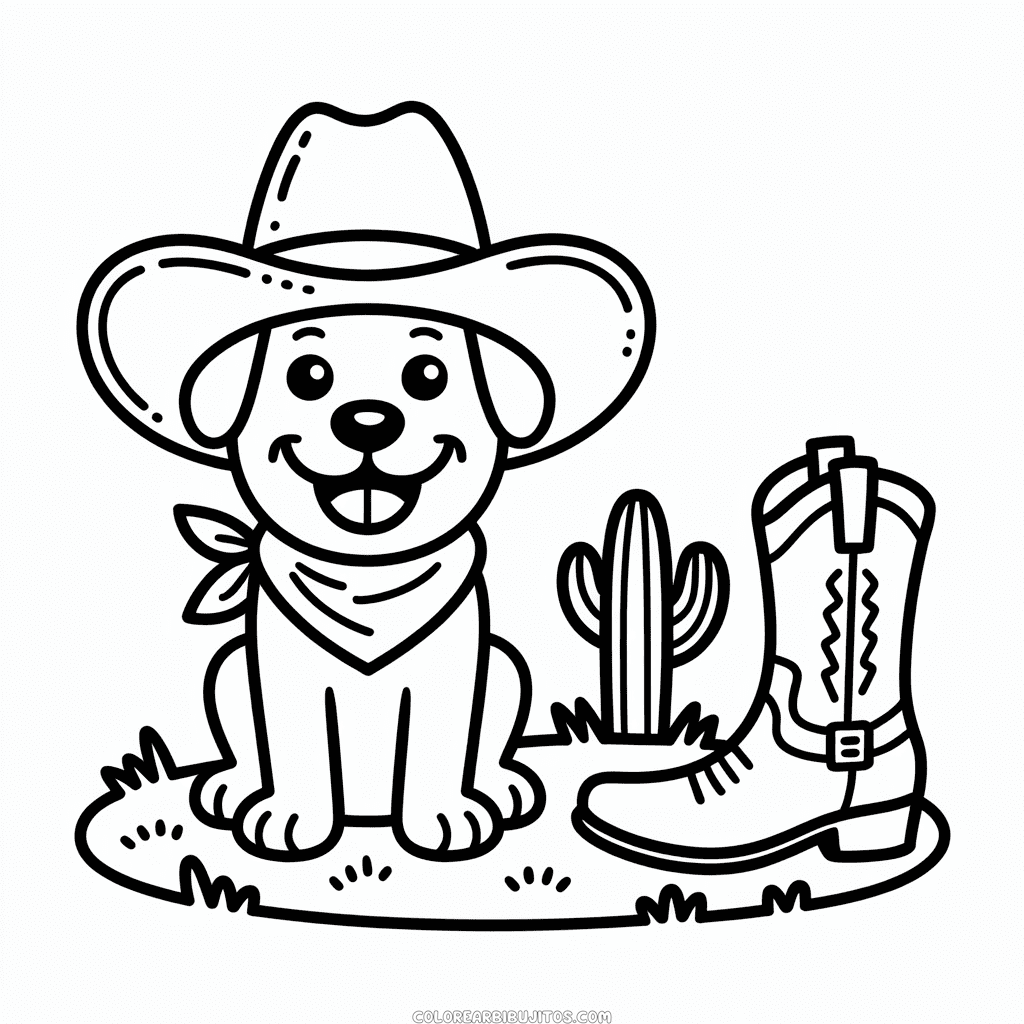 Dibujo de Perro Vaquero para Colorear