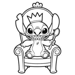Dibujo de Rey Stitch para Colorear
